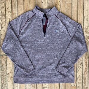 Heather Maroon and White Greg Norman Quarter-Zip Long Sleeve Pullover